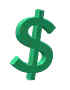 Green dollar sign.
