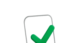 Metallic green checkmark over a silver-framed smartphone outline, symbolizing verified or intact account access.